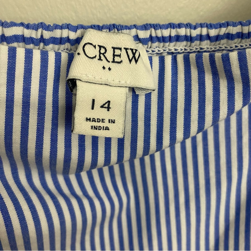 J. Crew Striped Maxi Dress Red and Navy Rick Rack Trim Size 14 Backyard BBQ - Picture 4 of 7